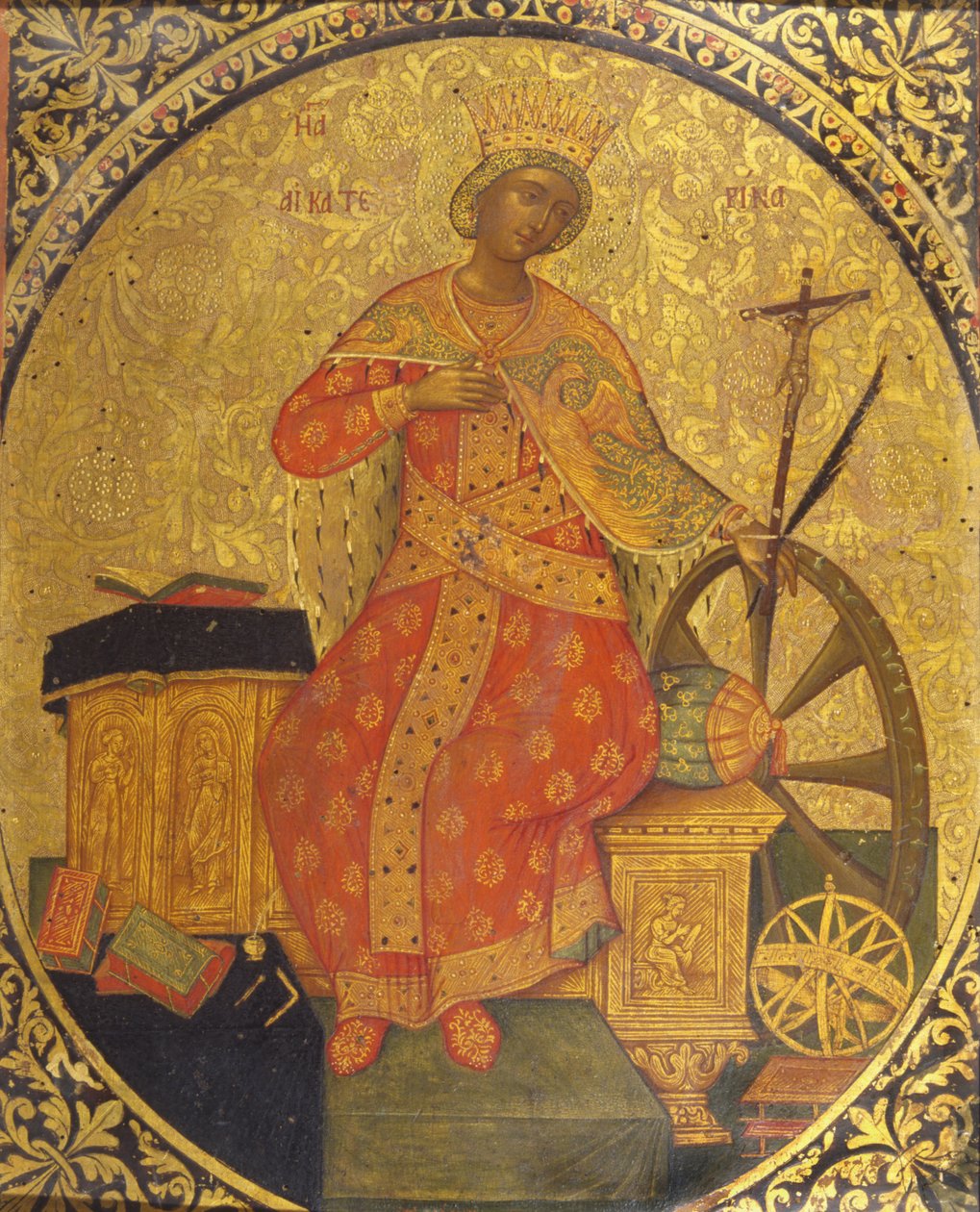 Alexandriai Szent Katalin (tempera és aranylevél a panelen) alkotó: Italian School