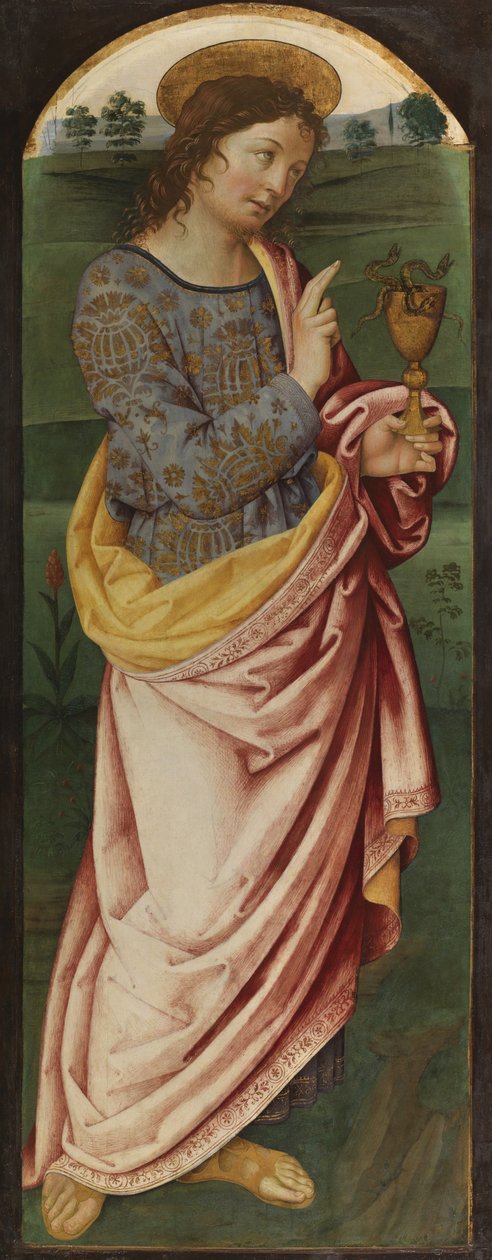 Szent János evangélista, 1470-90 körül (tempera a panelen) alkotó: Italian School