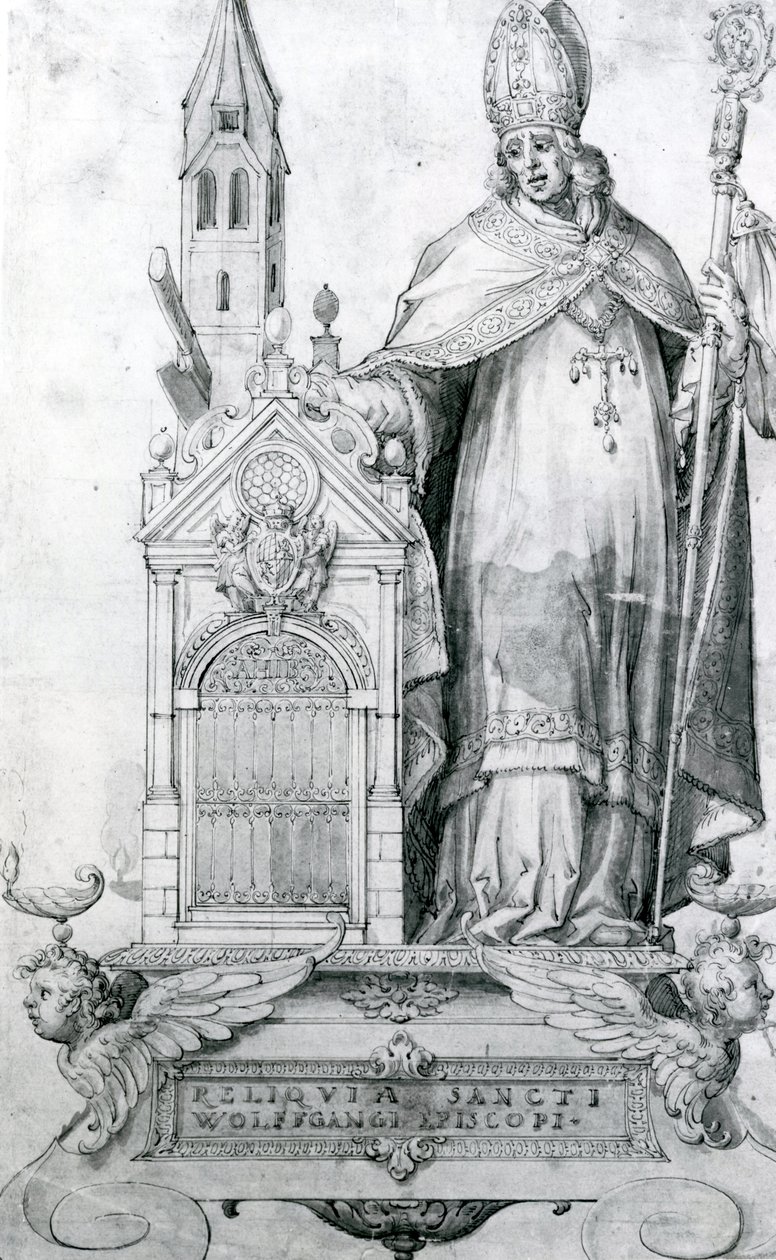 Regensburgi Szent Wolfgang (934-994 körül) (metszet) alkotó: Italian School