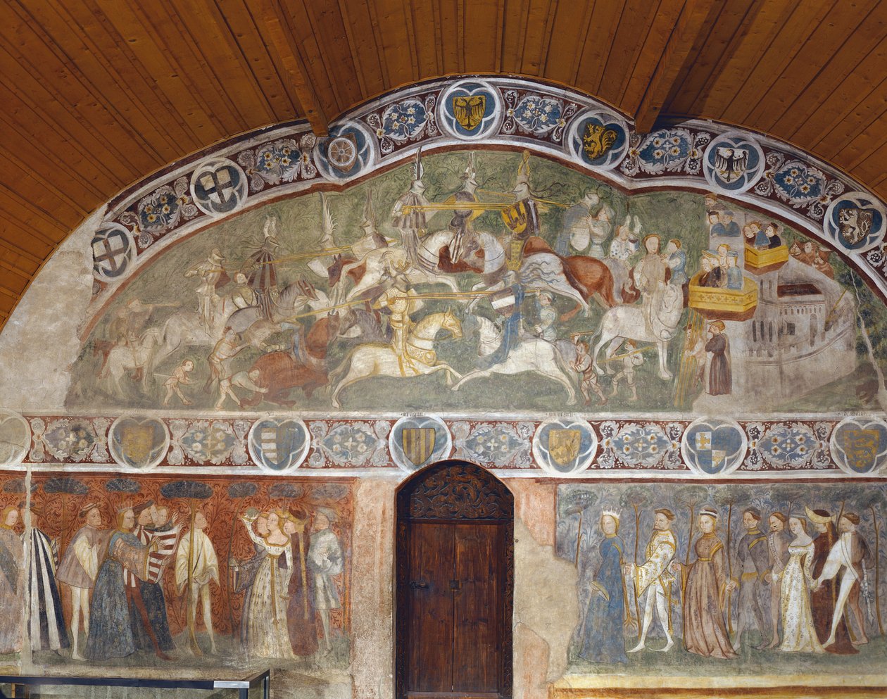 Versenyjelenetek és udvari élet a Casa dEstate-ból (Nyárház), 1388-1400 alkotó: Italian School