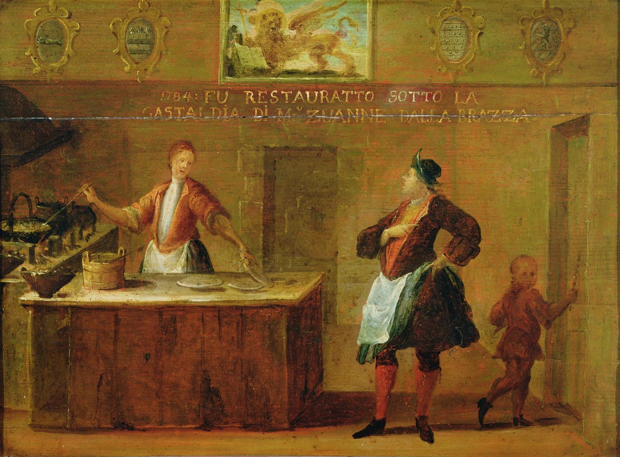 A Velencei Süteménykészítők Céhének jele (panel) alkotó: Italian School