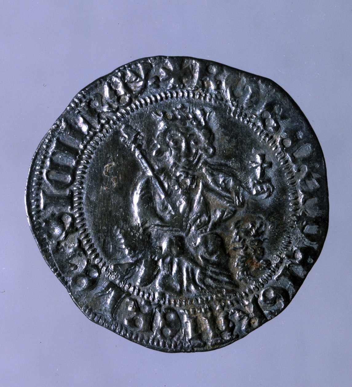 Ezüst érme I. Róbert nápolyi király, Anjou (1275-1343) idejében verték. alkotó: Italian School