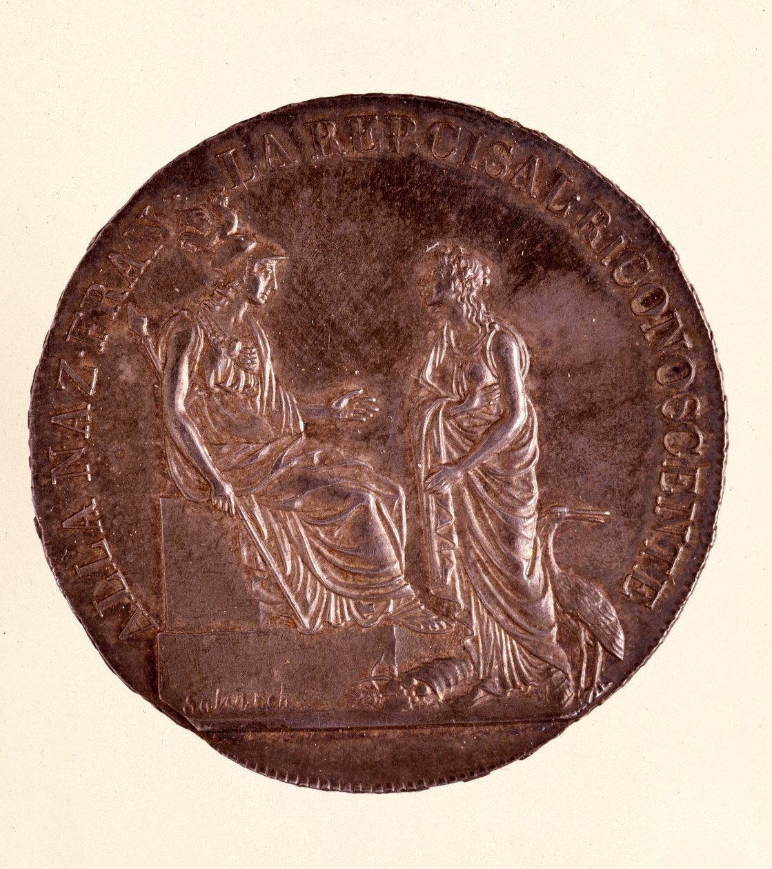 Ezüst ecu Milánóból. 1800.06.16. Átm. 3,9 cm Nápoly, Régészeti Múzeum alkotó: Italian School