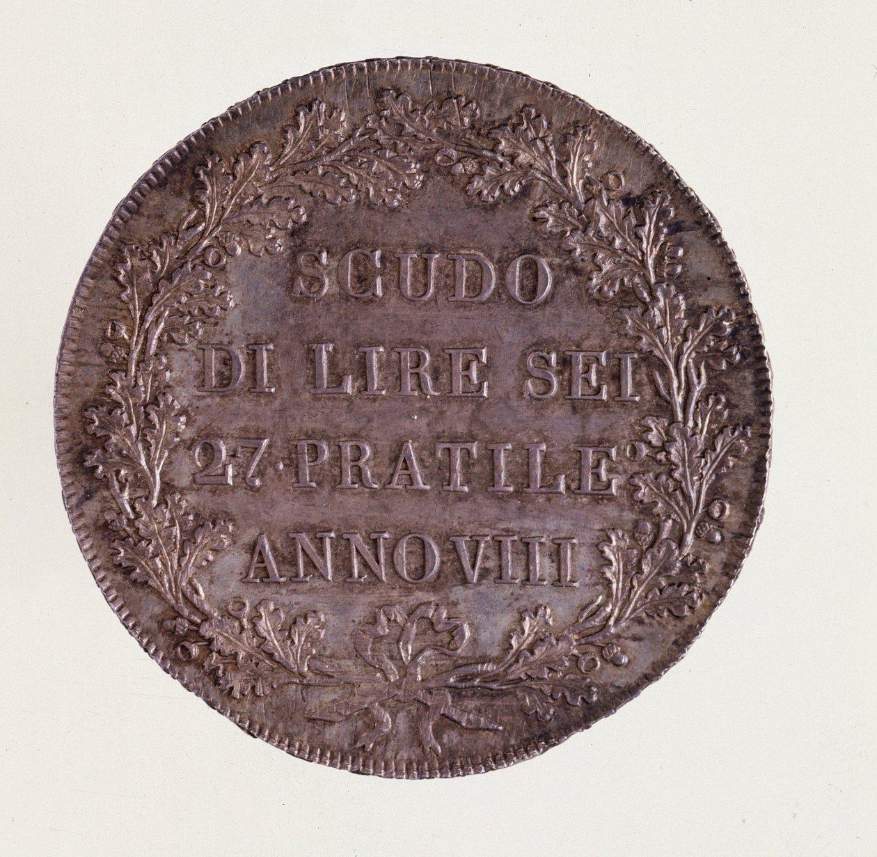 Ezüst ecu Milánóból. 1800.06.16. Átm. 3,9 cm Nápoly, Régészeti Múzeum alkotó: Italian School