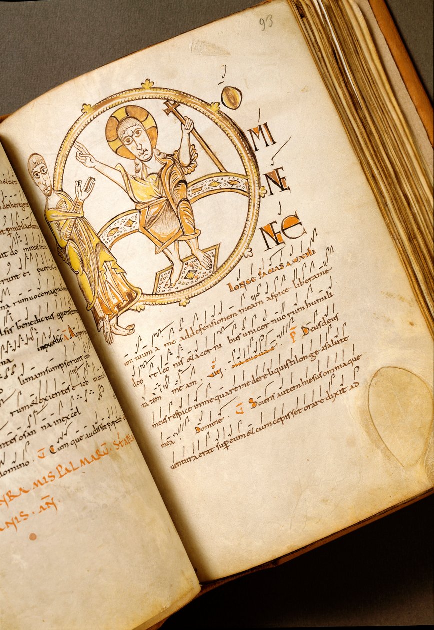 Éneklap neumesekkel Kézirat a bolognai iskolából. (MS.123-Folio 93r) 11. századi Róma, Biblioteca Angelica alkotó: Italian School