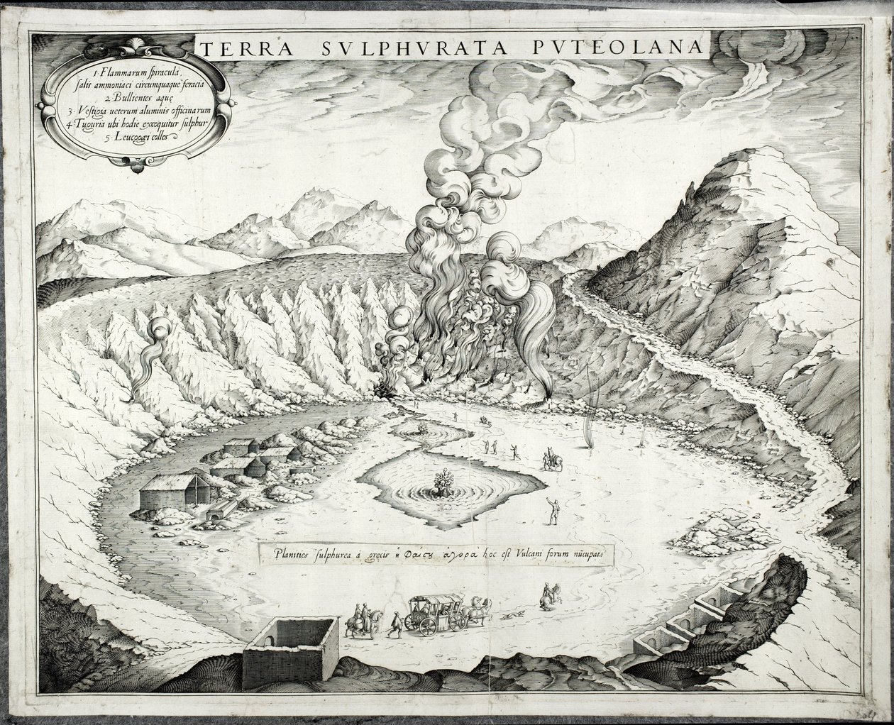 Solfatara vulkán, Pozzuoli, Nápoly alkotó: Italian School