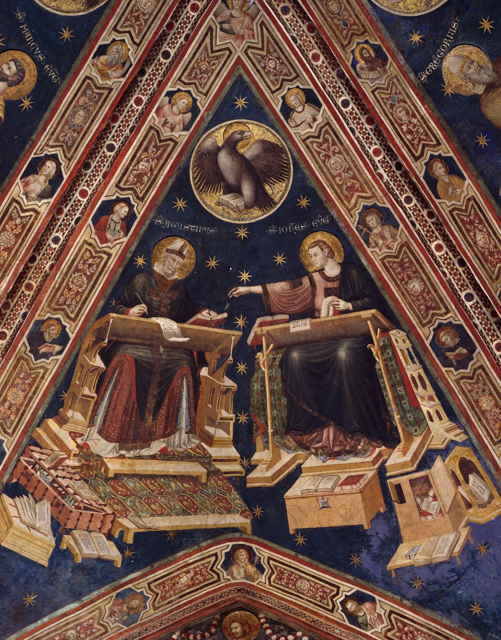 Szent Ágoston és Szent János evangélista alkotó: Italian School