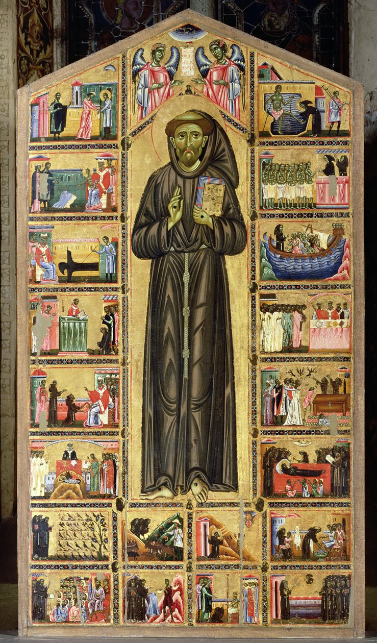 Szent Ferenc és jelenetek életéből, Bardi-kápolna (tempera a panelen) alkotó: Italian School