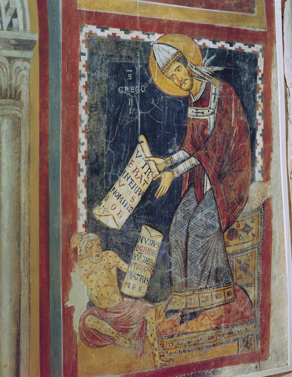 Nagy Szent Gergely, Jóbbal a lábánál, Szent Gergely-kápolna, 1224 körül alkotó: Italian School