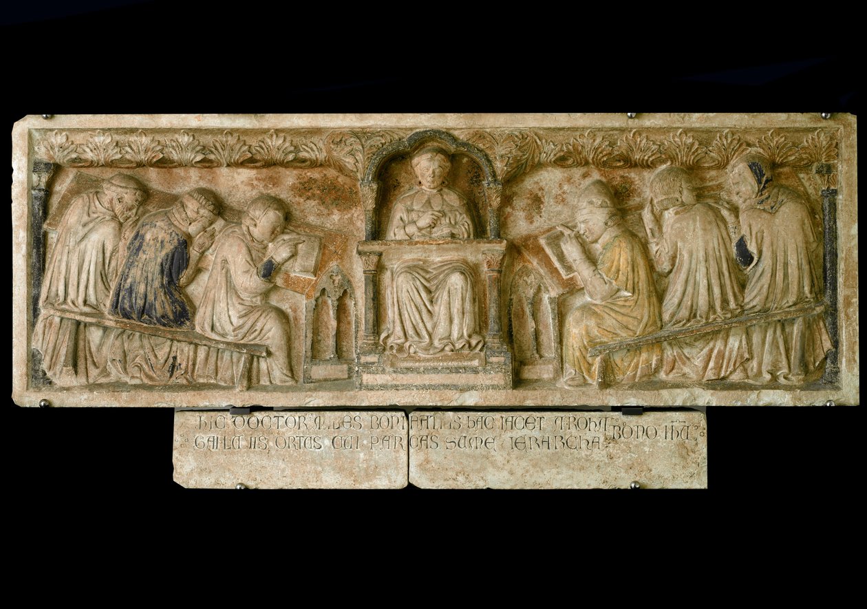 Bonifacio Galluzzi tanfolyamát követő hallgatók (Sírtábla, 1346 körül) alkotó: Italian School