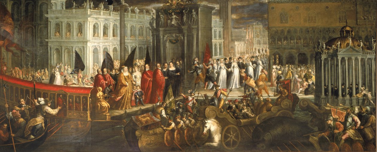 Morosina Morosini Grimani érkezése a velencei Palazzo Ducale-ba alkotó: Italian School