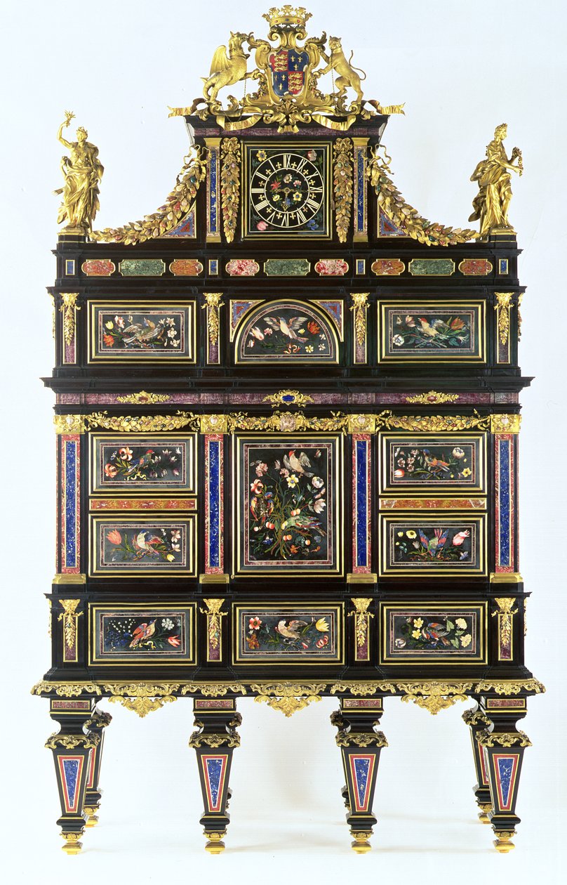 The Badminton Cabinet, 1720-32 körül (pietra dura, ébenfa és ormolu) alkotó: Italian School