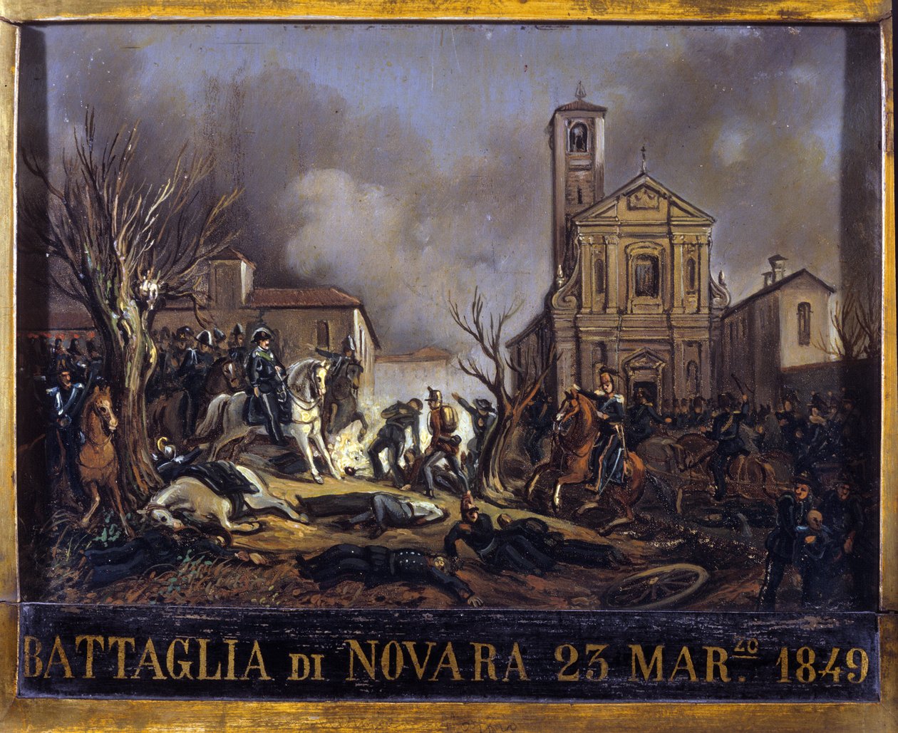 A novarai csata (Novara), március 23 alkotó: Italian School