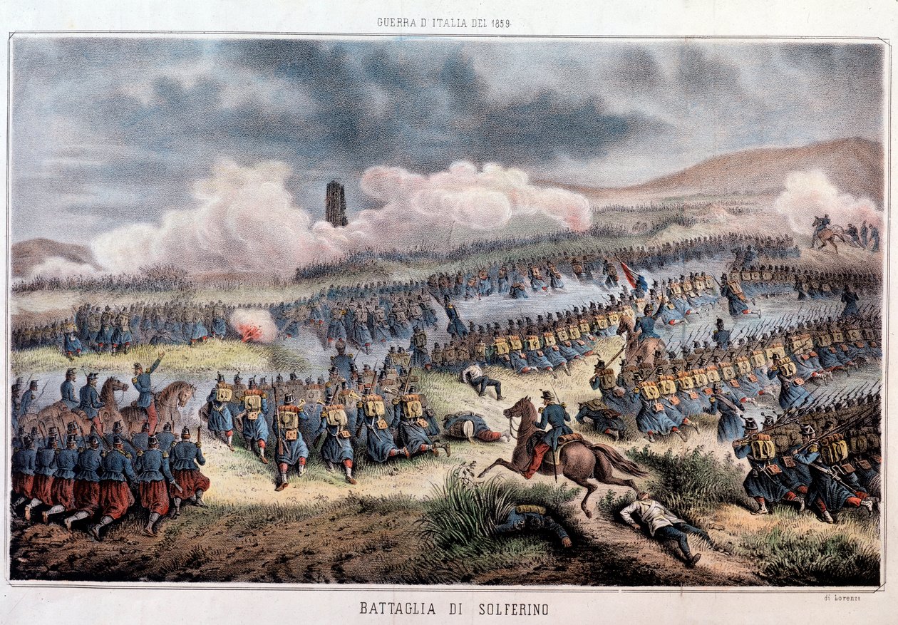 A solferinói csata, 1859.06.24 alkotó: Italian School