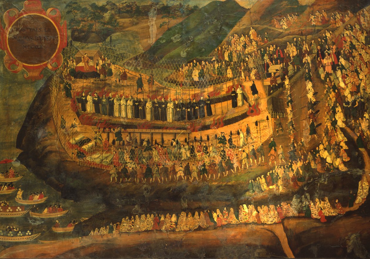 Nagaszaki ötvenkét mártírjának nagy vértanúsága (1622) alkotó: Italian School