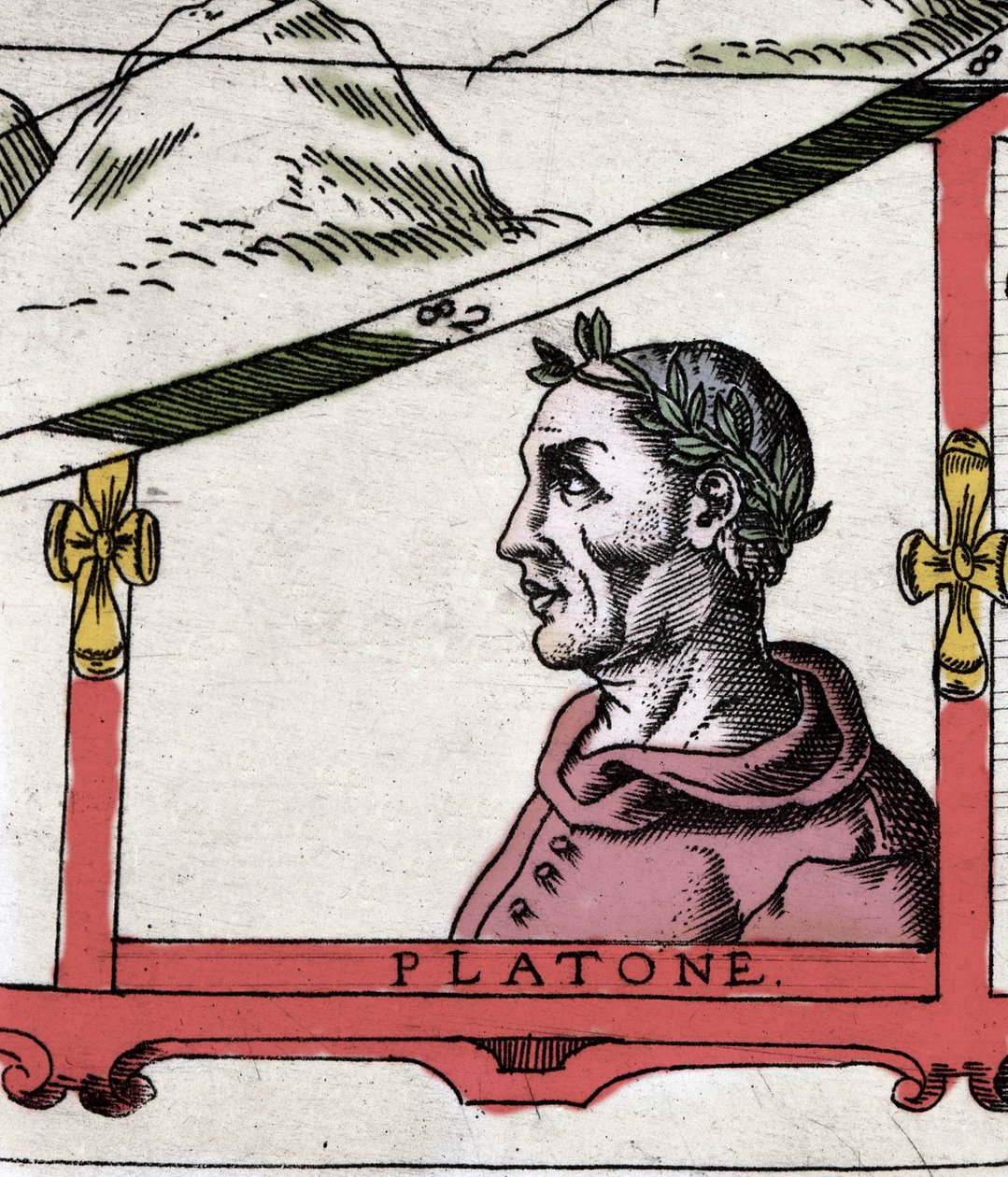 Platón görög filozófus (Kr. e. 428-348)”” Részlet a városi hegy atlaszáról alkotó: Italian School
