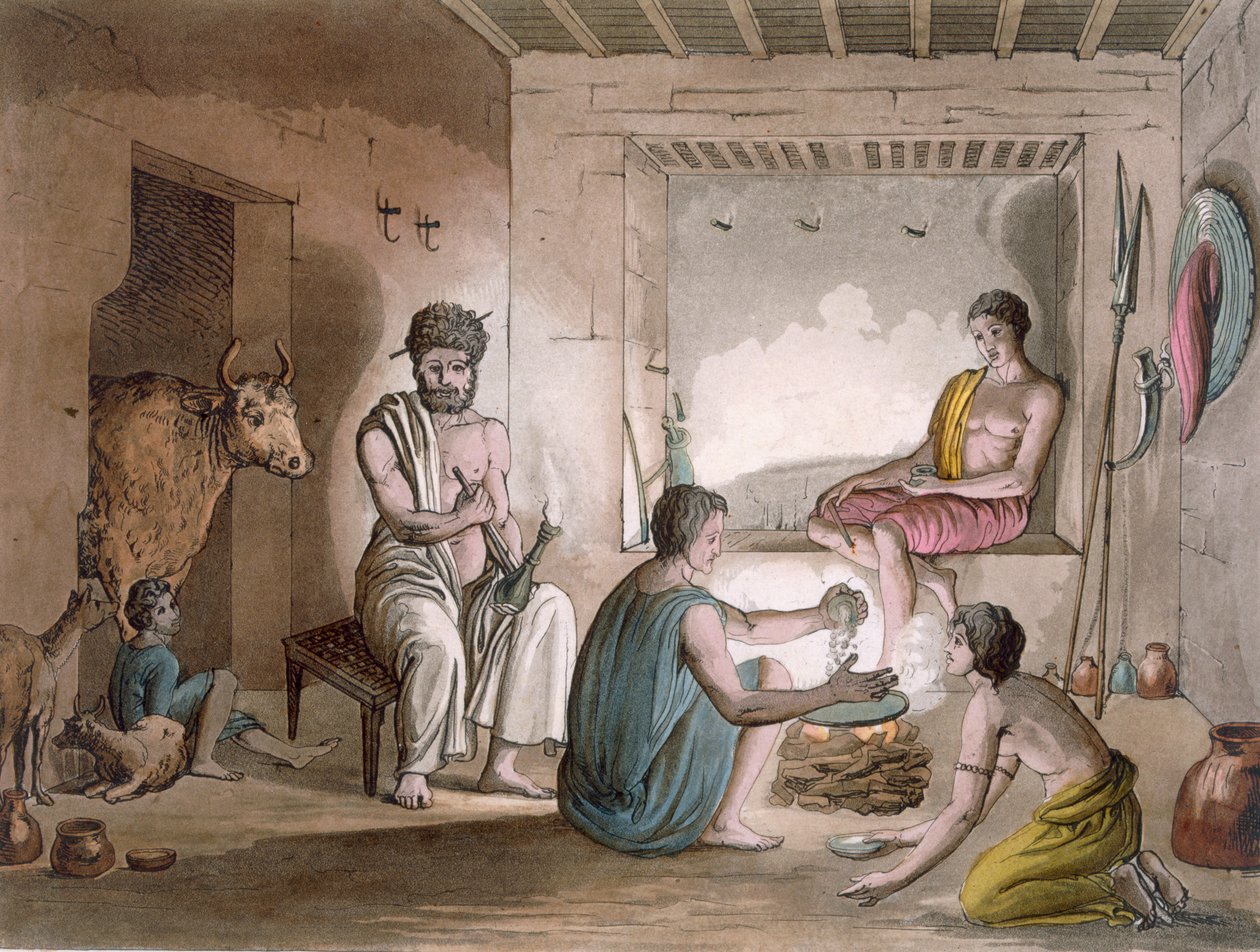 Az abesszíniai Hazorta törzs, akik sziklába vájt házakban élnek, az 1820-as és 30-as évek körül alkotó: Italian School