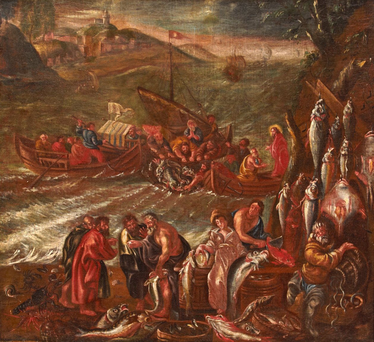 A galileai csoda, a nagy halfogás alkotó: Italian School