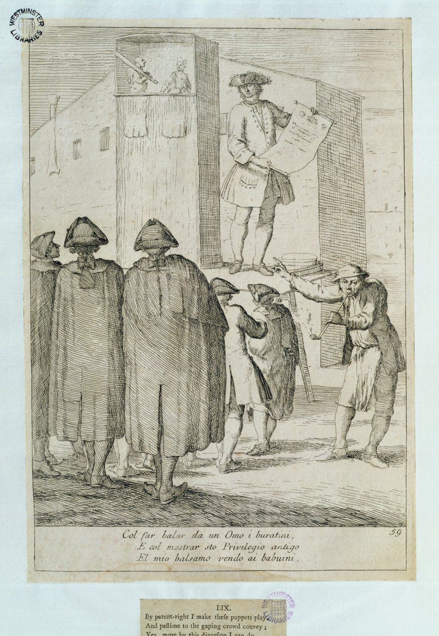 A bábjátékos, 1748 alkotó: Italian School