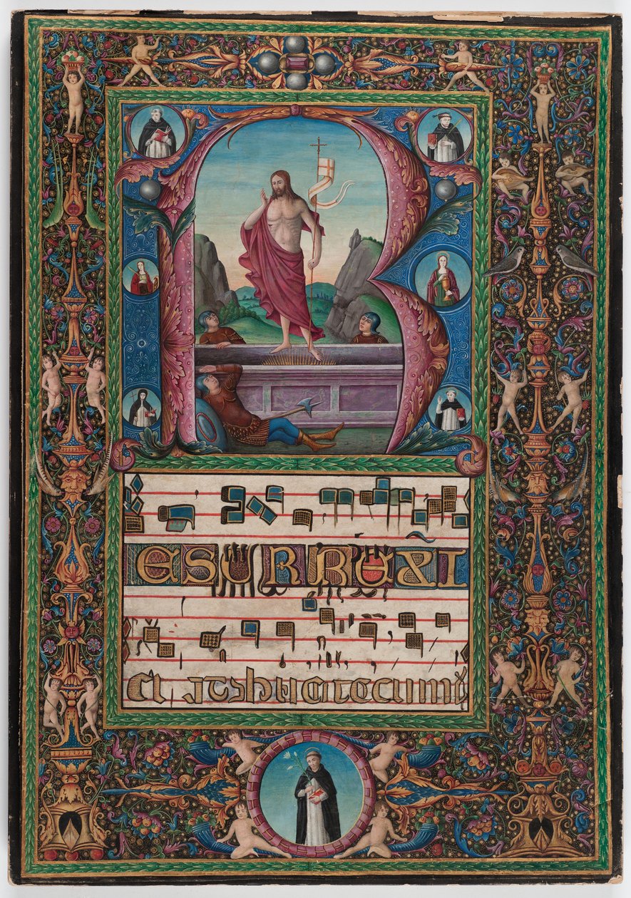 The Resurrection, Észak-Olaszország, 1500 körül (tempera pergamen) alkotó: Italian School