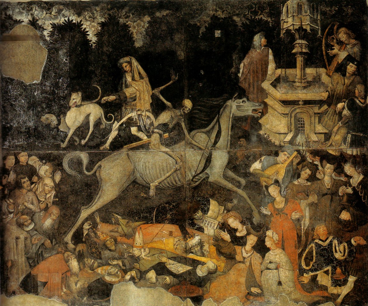 A halál diadala, 1445-1447 körül (freskó) alkotó: Italian School