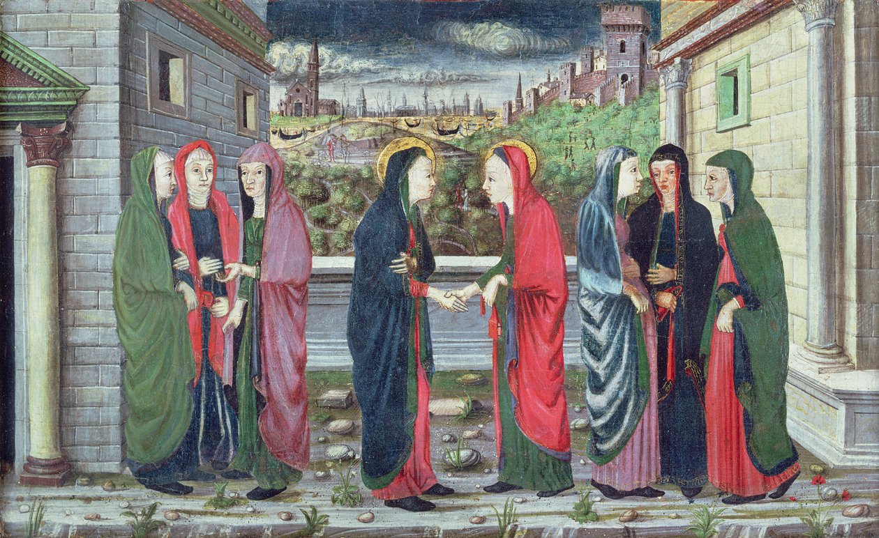 The Visitation (predella rekesz), Veneto, 1480 körül alkotó: Italian School