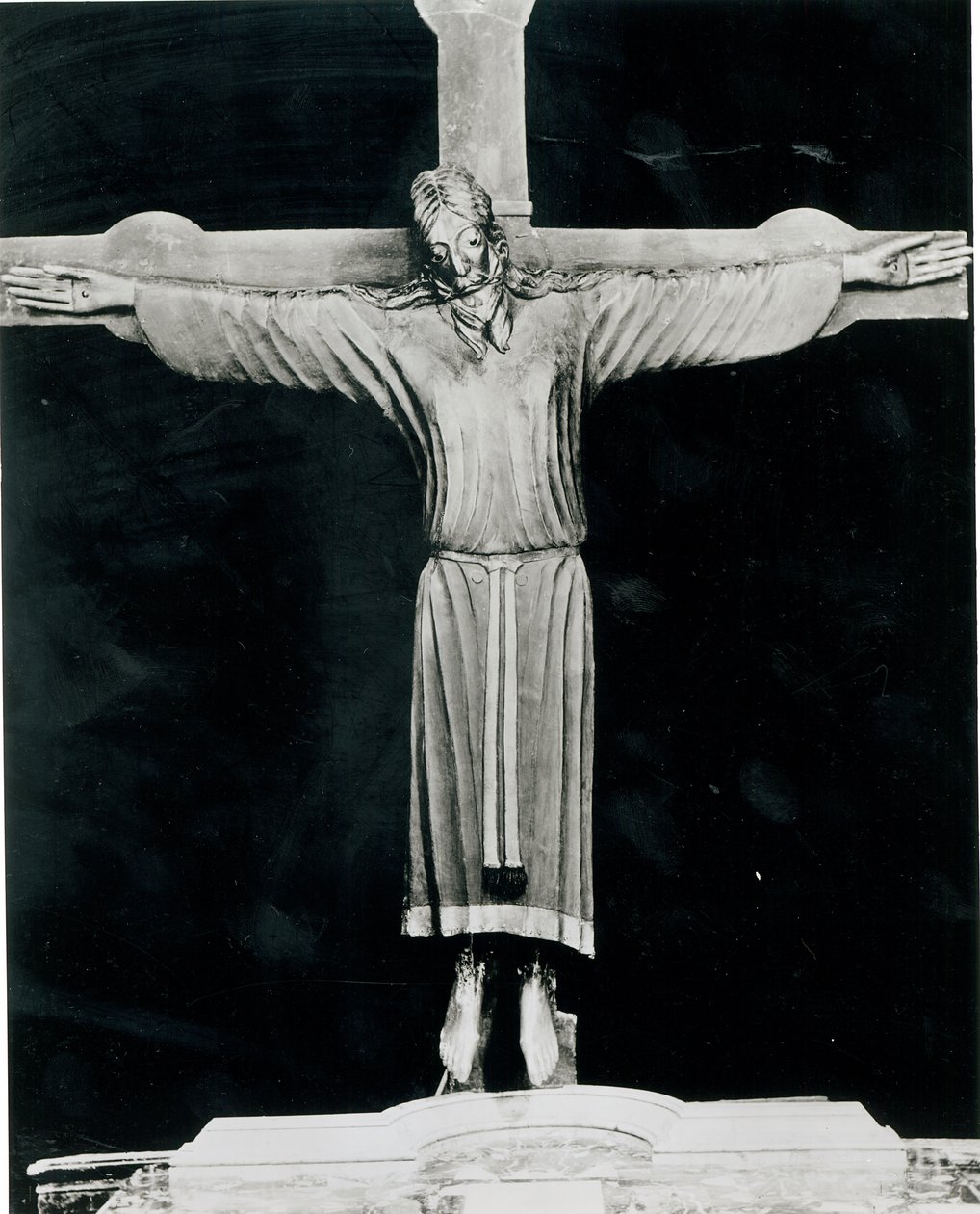 A Volto Santo, valószínűleg Nikodémus (fl.1150-66) (fa) alkotó: Italian School