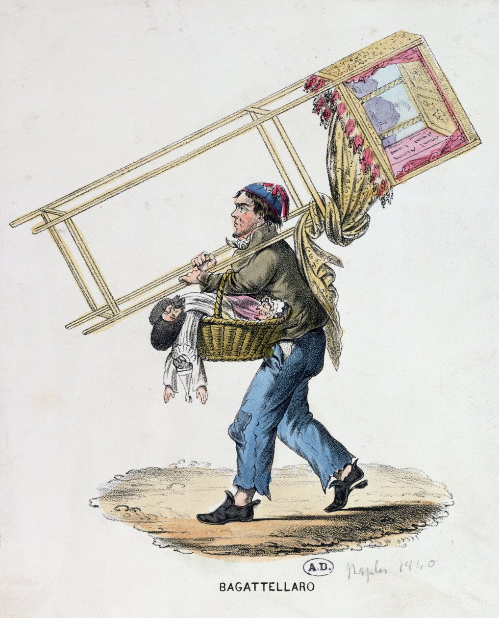 A vándor bábos, 1840 körül alkotó: Italian School