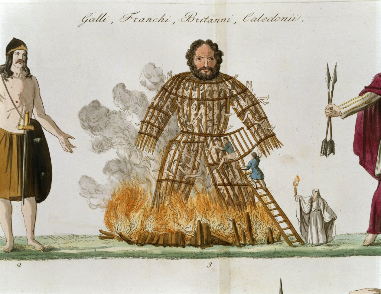 The Wicker Man, a „Nemzetek története” (litho) alkotó: Italian School