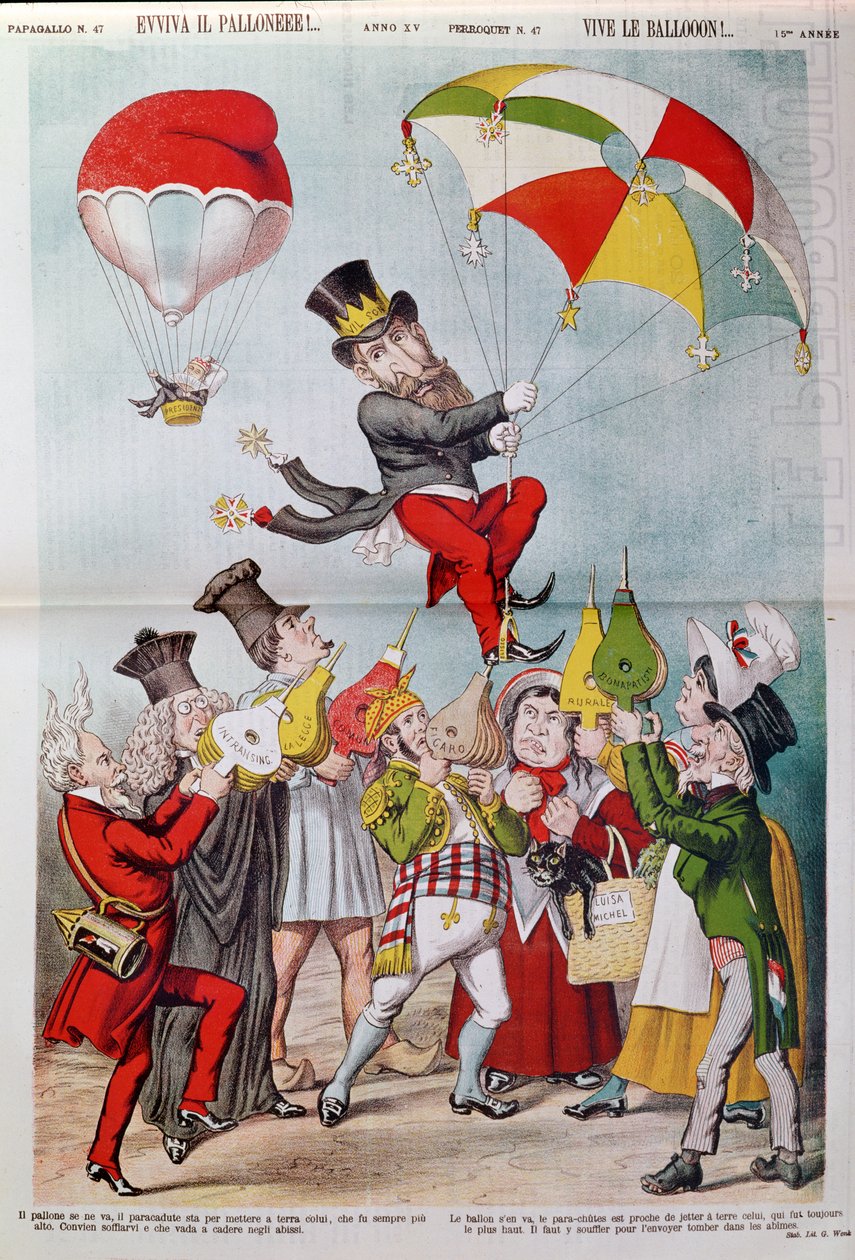 A Wilson-ügy 1887-ben, a Le Perroquet címlapja alkotó: Italian School