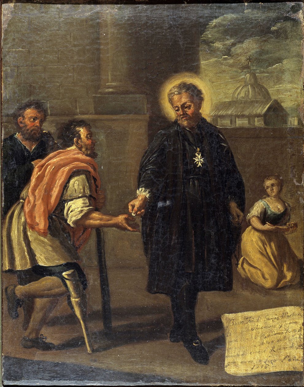 Az áldott Garcia Martinez (Garcia Martinez megsebesült), nápolyi iskola alkotó: Italian School