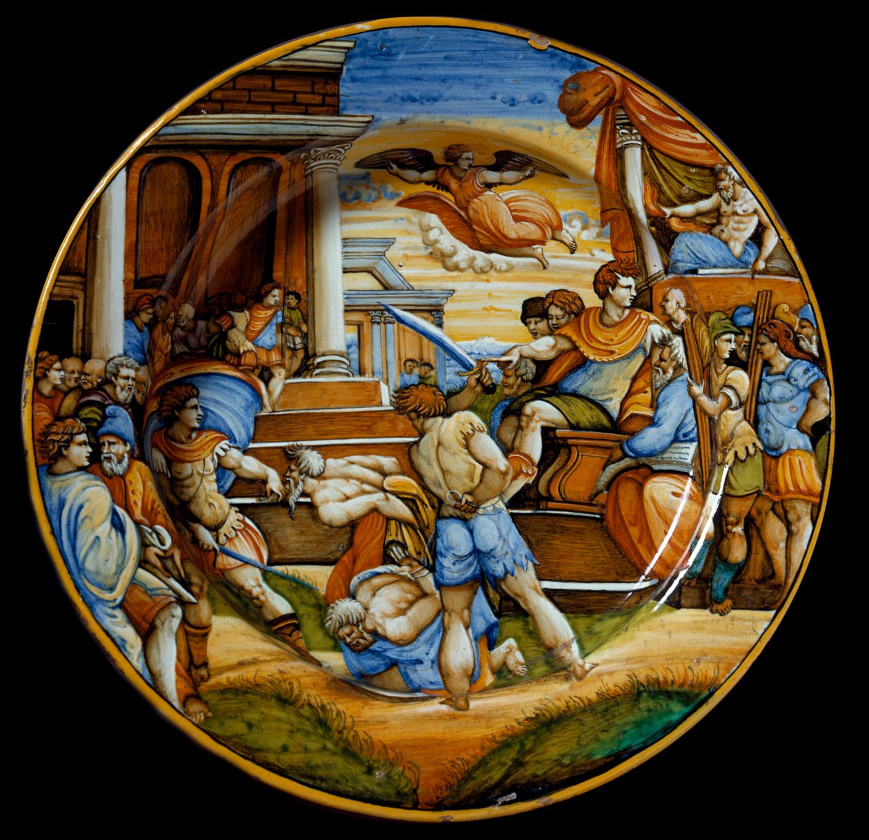 János és Pál testvérek mártíromsága hitehagyott Julianus császár uralkodása alatt (Flavius Claudius Julianus (331-363), készült Urbinóban, Olaszországban. 1540 Firenze környékén, Museo Nazionale del Bargello alkotó: Italian School