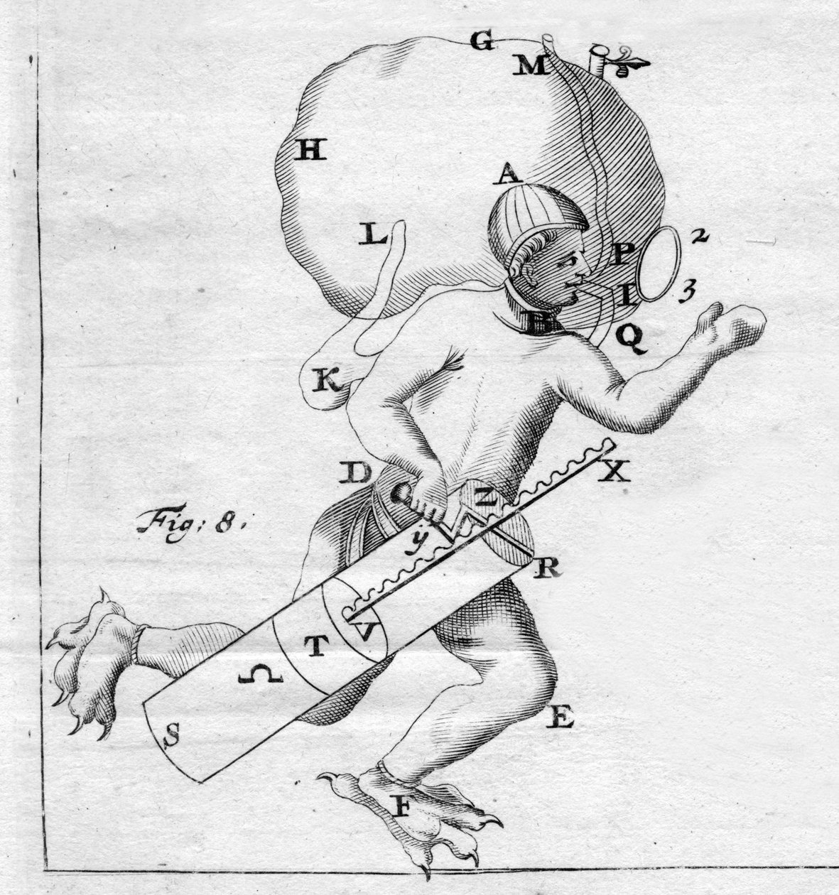 A scahandre - Giovanni Alfonso Borelli (1608-1679) "Az állatok mozgása" című művében alkotó: Italian School