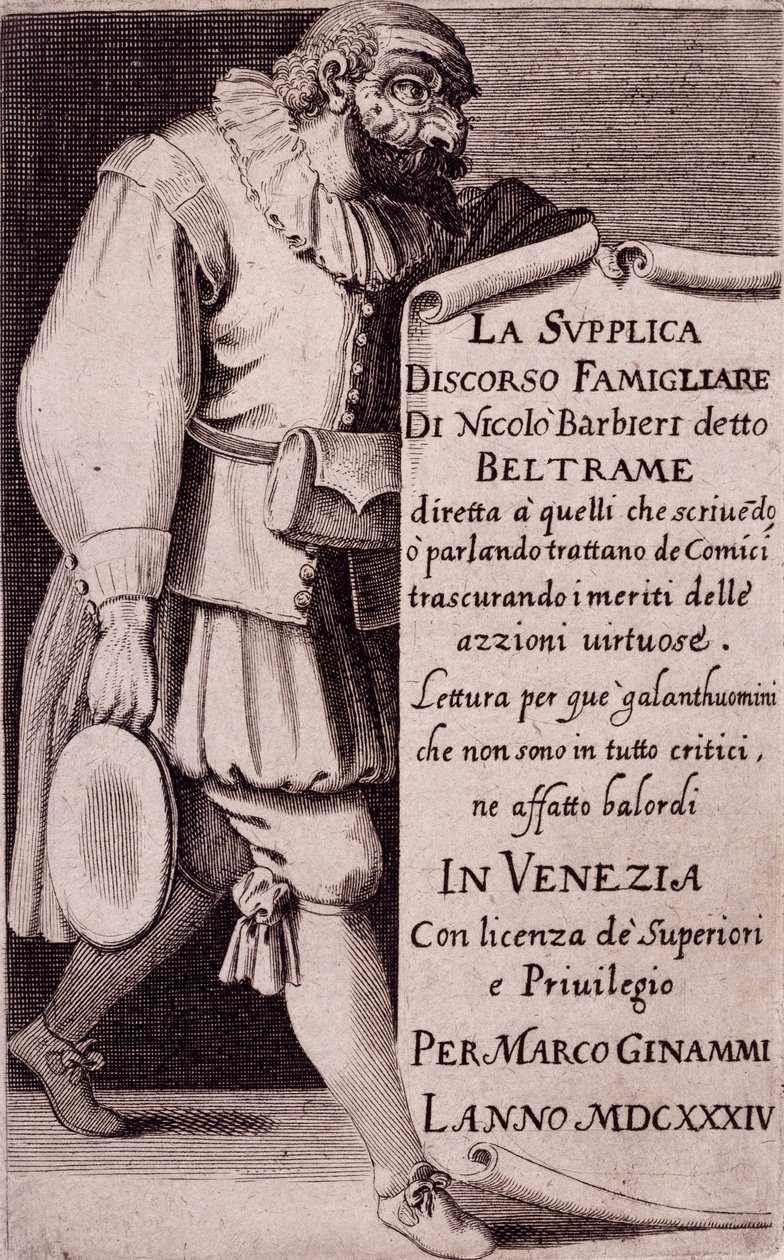 Niccolo Barbieri „Petíció” címlapja, Velence alkotó: Italian School