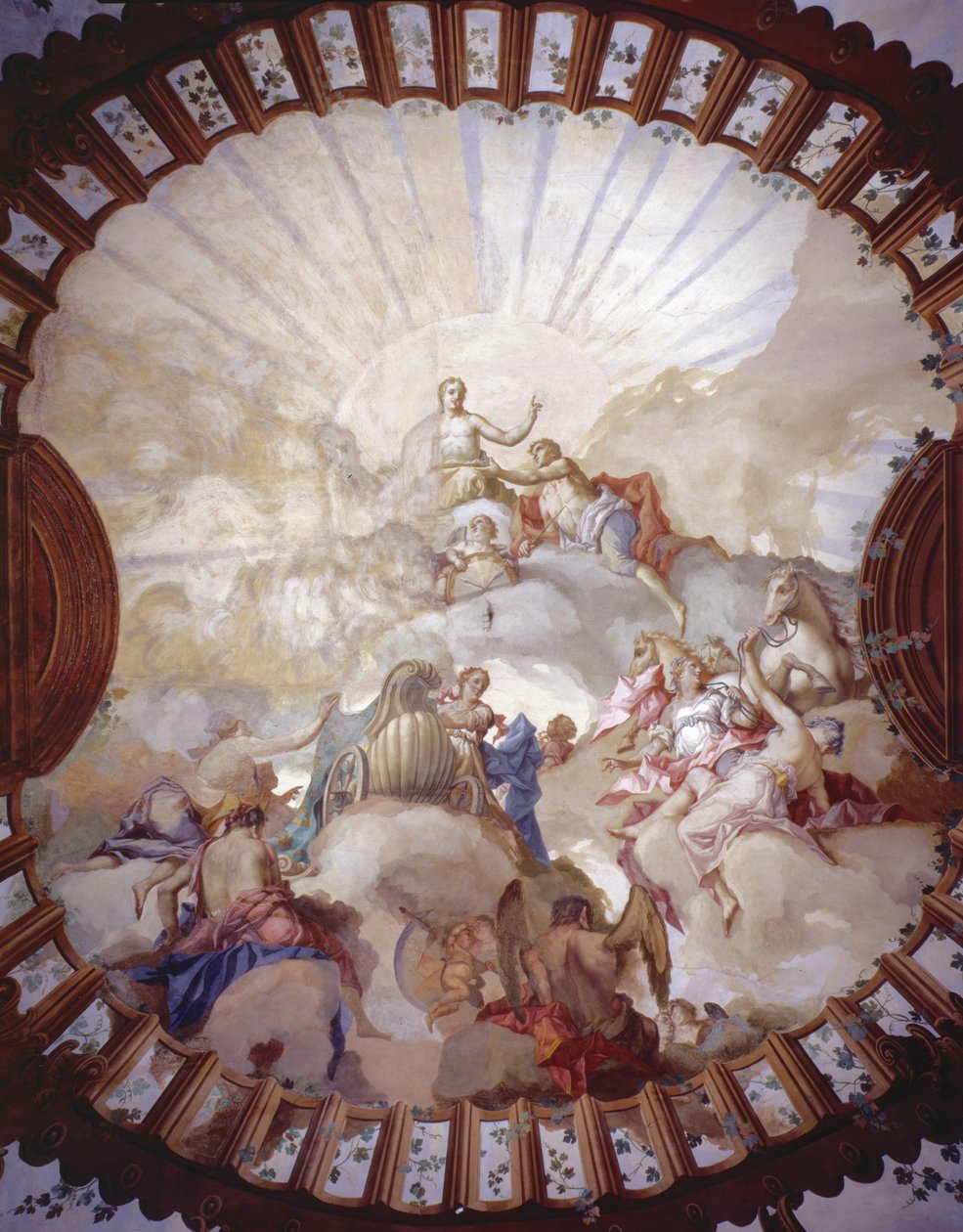 Mária Terézia osztrák császárné diadala (1717-80) (mennyezetfestmény) alkotó: Italian School