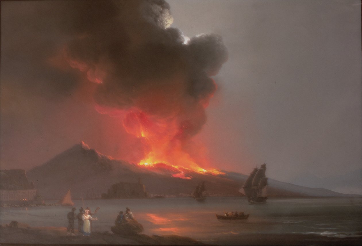 A Vezúv kitörése 1820-ban alkotó: Italian School