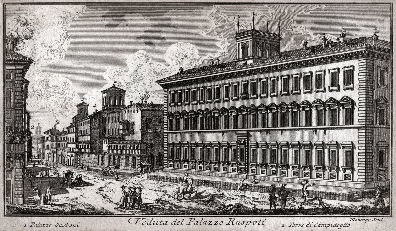 Via del Corso, Róma. (metszés alkotó: Italian School