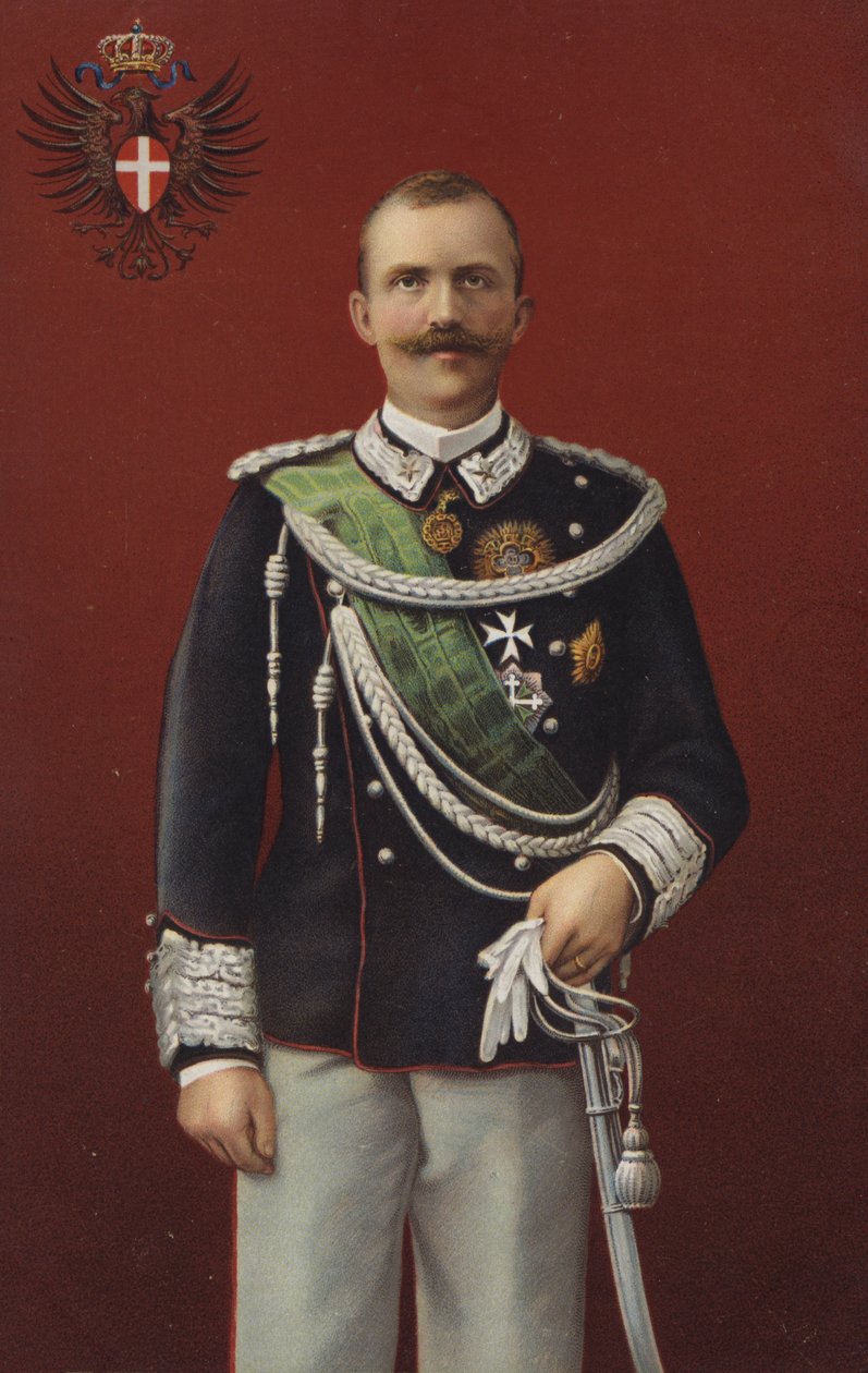 III. Viktor Emánuel, Olaszország királya (kromolito) alkotó: Italian School