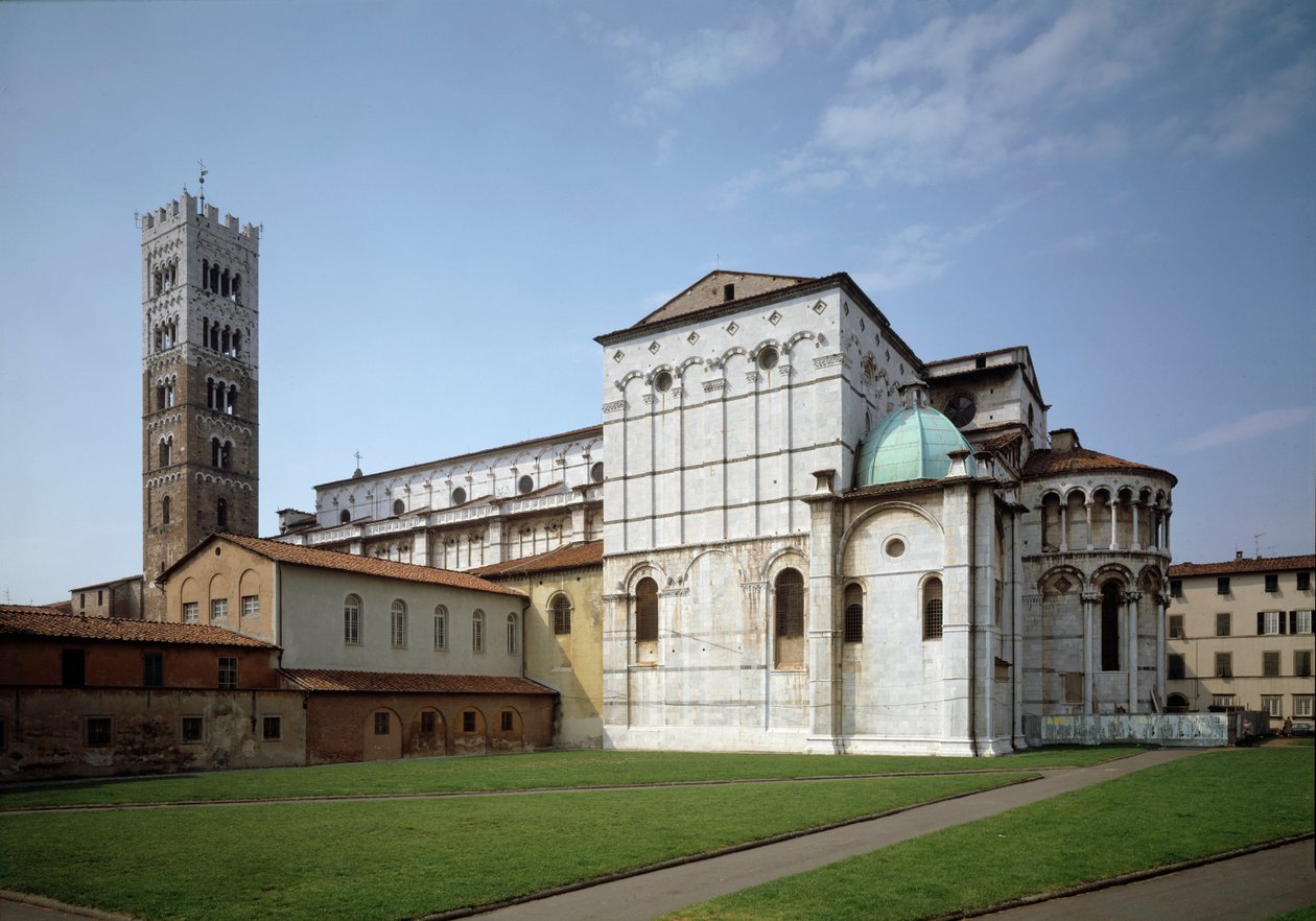 Kilátás a luccai katedrálisra alkotó: Italian School