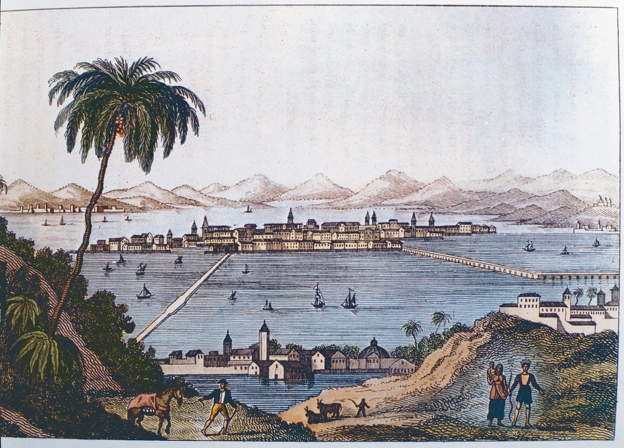 Kilátás Mexikóvárosra, 1714 alkotó: Italian School