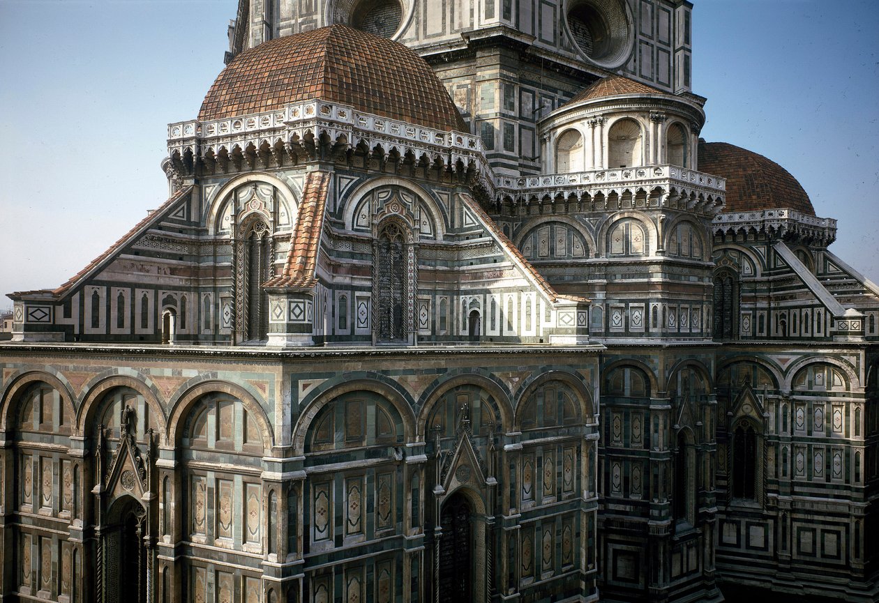 Kilátás a firenzei katedrális (Duomo Santa Maria del Fiore) apszisára. 14-15. század, Firenze, Olaszország alkotó: Italian School