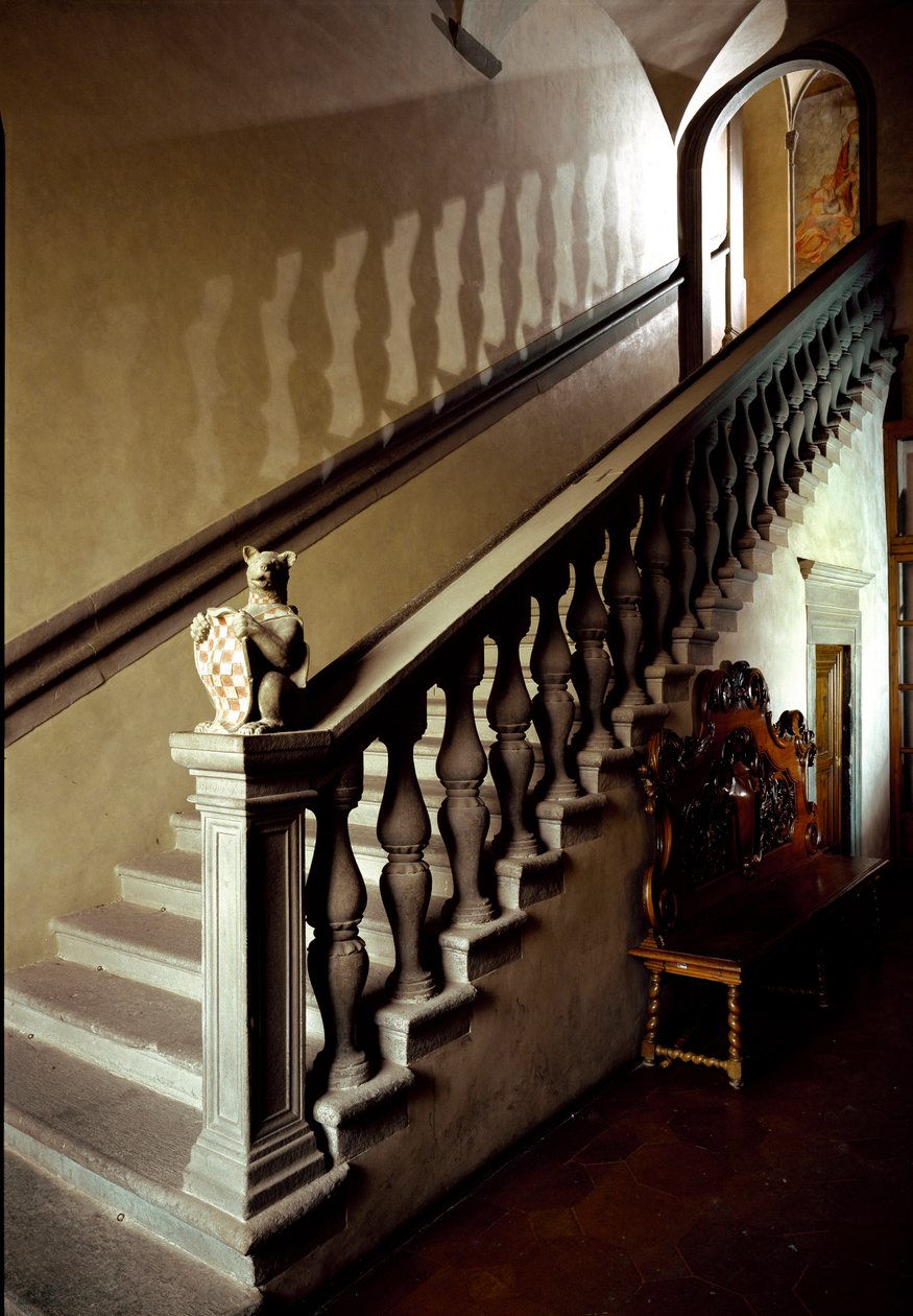 Kilátás a városháza lépcsőjére (Palazzo degli Anziani) alkotó: Italian School