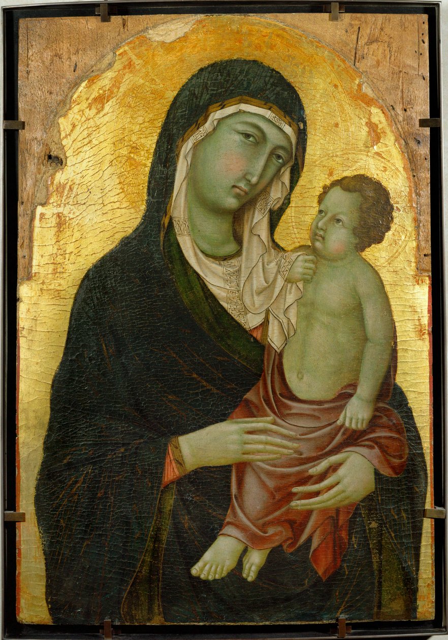 Szűz Mária és a gyermek Jézus. Arany alapon ... alkotó: Italian School