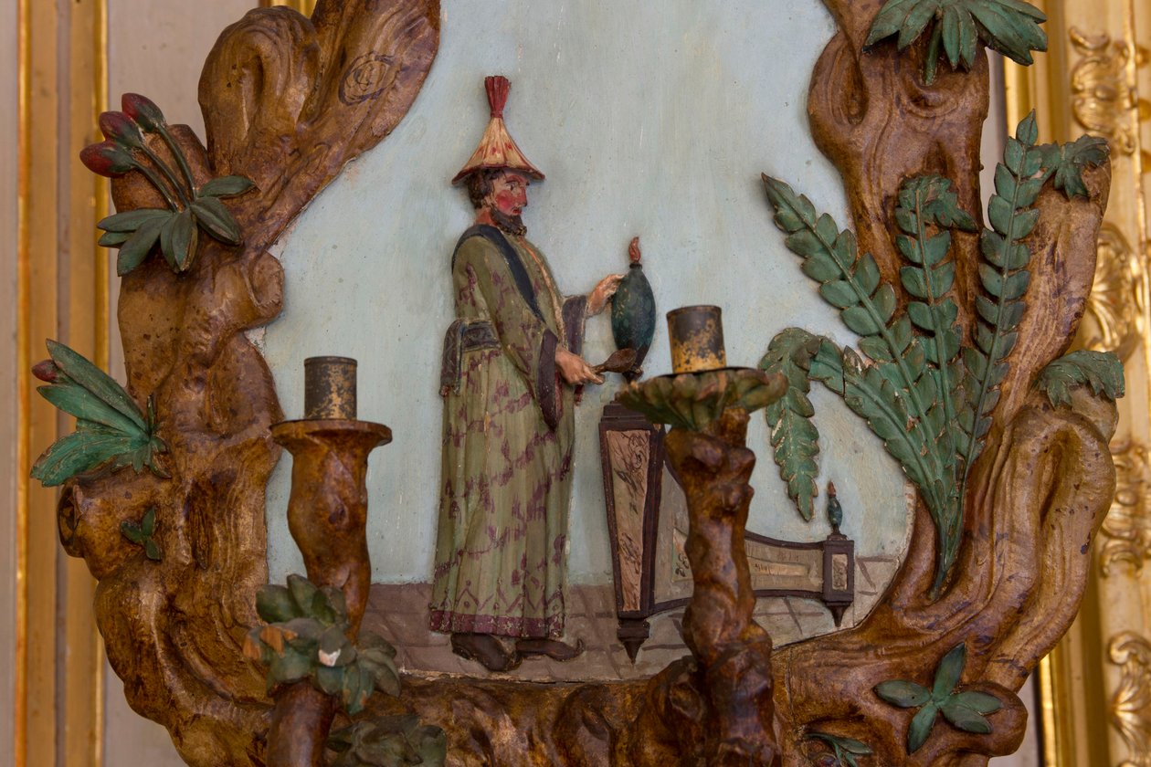 Falikar egzotikus díszítéssel, játékterem, vadászrezidencia, Filippo Juvarra (1678-1736), Stupinigi, Piemont, Olaszország alkotó: Italian School