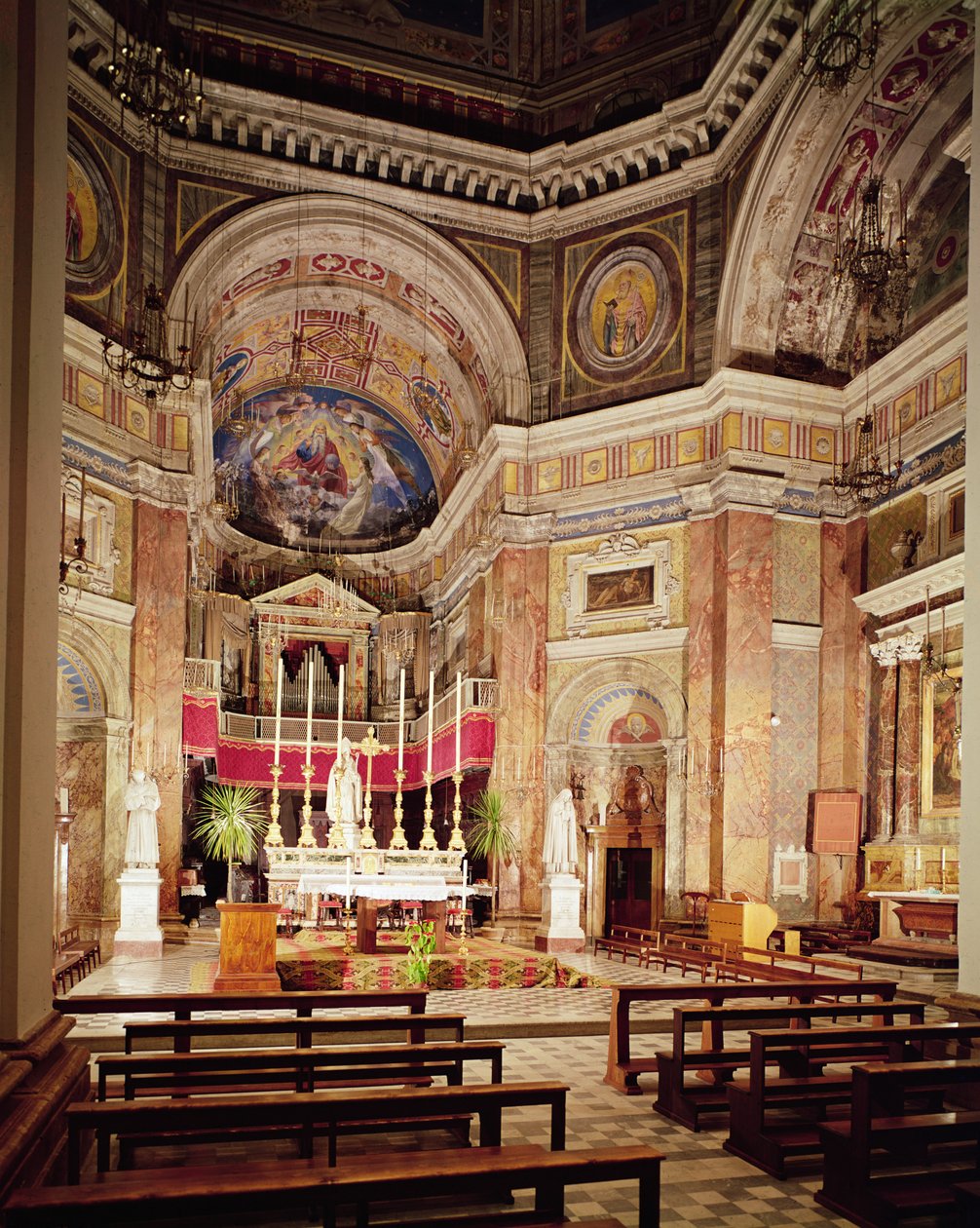 A kórus belső képe, 1140-1228 körül alkotó: Italian School Italian School