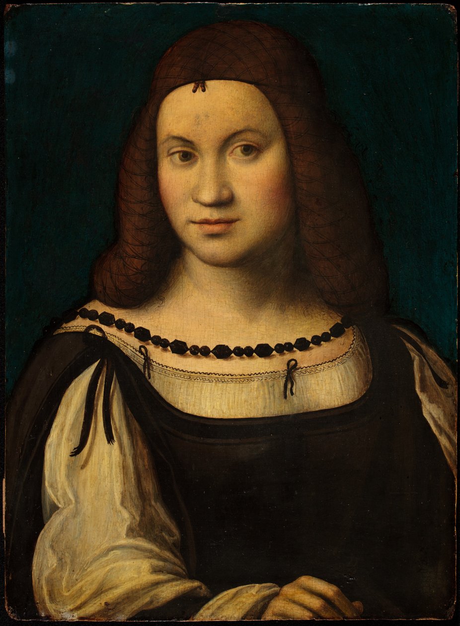 Hölgy portréja (tempera a panelen) alkotó: Italian School Italian School