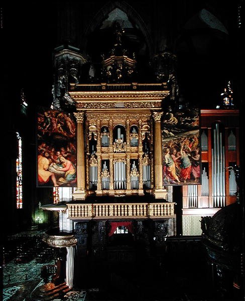 Az orgona képe, (1559-1602), készítette: Giuseppe Meda (fl.1551 d.1599), Ambrogio Giovanni Figino (1548-1608) és Camillo Procaccini (1555-1629) alkotó: Italian School Italian School