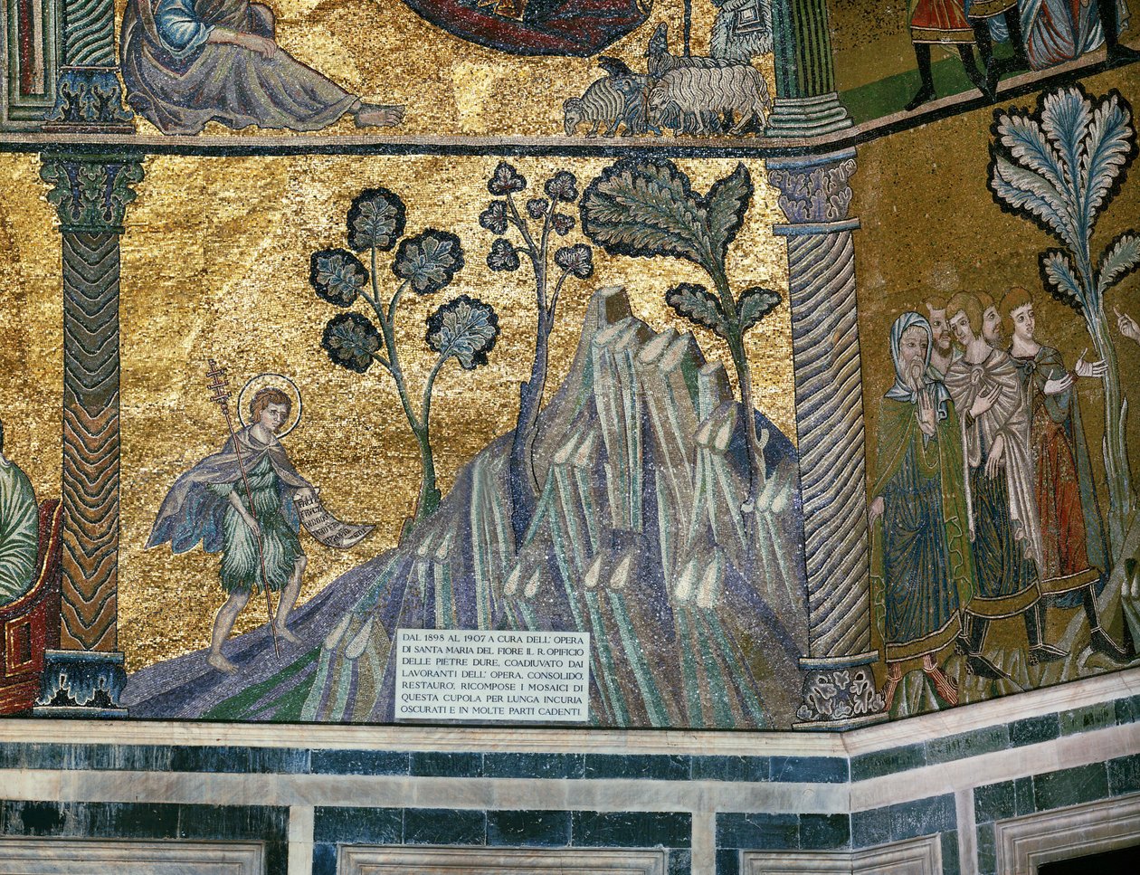 Keresztelő János a sivatagban (mozaik) alkotó: Italian school