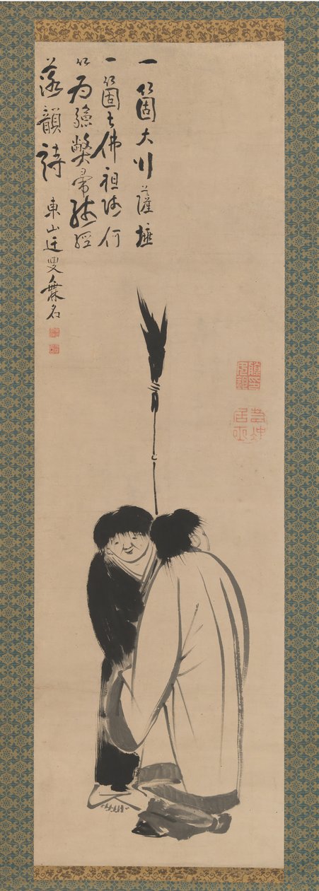 Hanshan és Shide japán: Kanzan és Jittoku, 18. század vége. alkotó: Ito Jakuchu