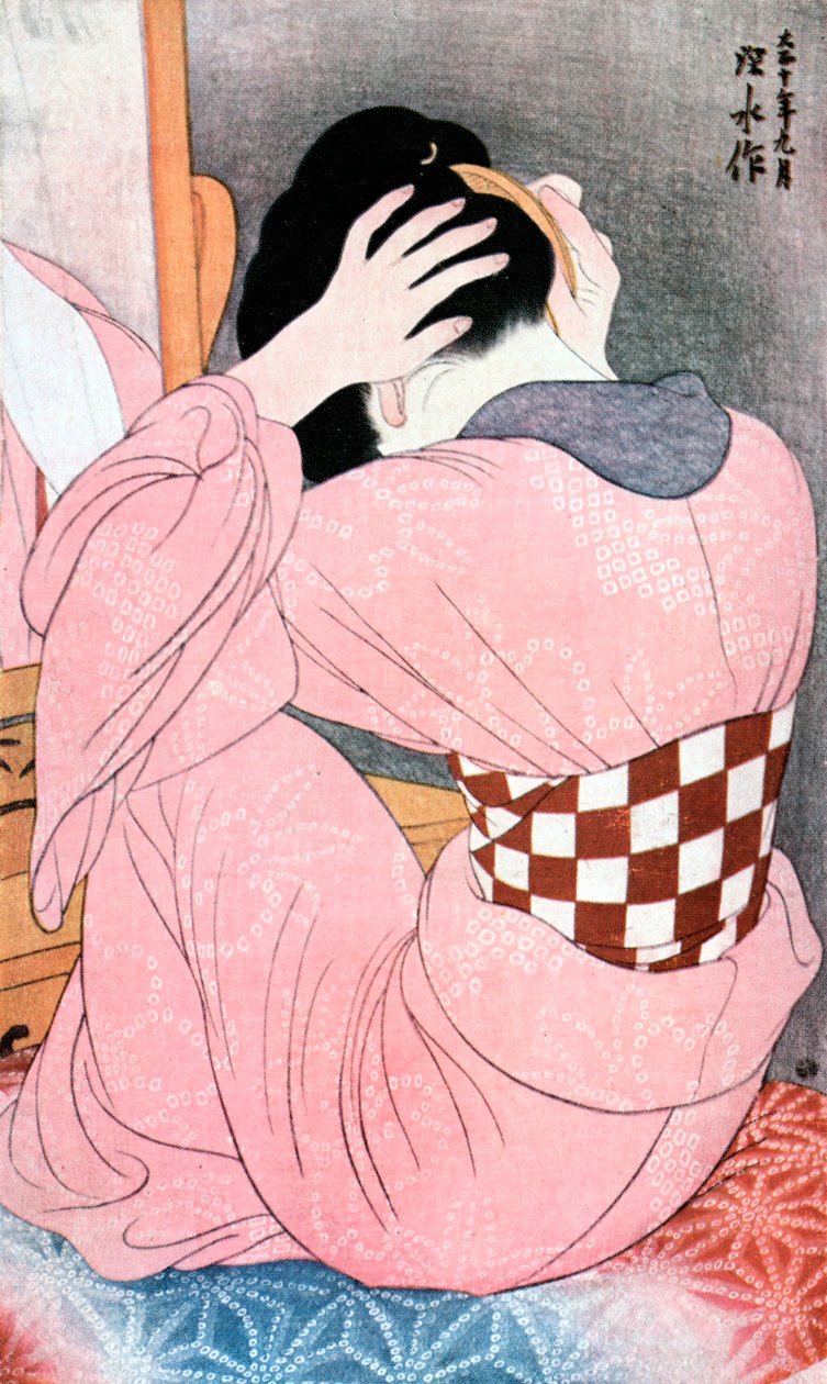 "A lány hajviseletben" vagy "Woman with an Undersash", 1921. alkotó: Ito Shinsui